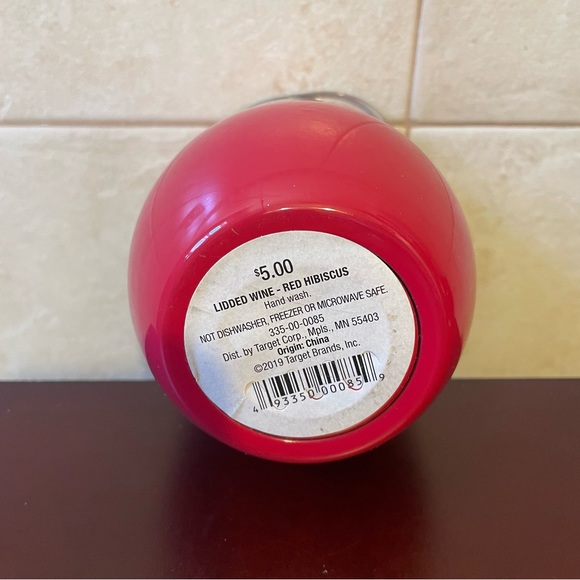 NWT VINEYARD VINES x TARGET RED HIBISCUS WHALE LID WINE CUP TUMBLER Travel Beach - Picture 9 of 9
